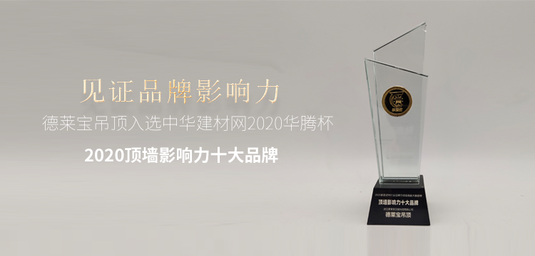 引路前行|德萊寶再獲“2020頂墻影響力十大品牌”殊榮！
